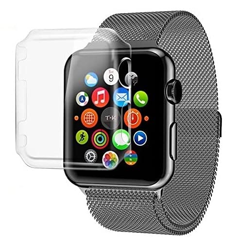 Josi Minea x2 Pcs Apple Watch Series 2 [42mm] Protective Snap-On Case with Built-in iWatch Screen Protector - Anti-Scratch & Shockproof Shield Full HD Ultra Thin Cover [PC Hard Clear] - 42mm [2 Pack]