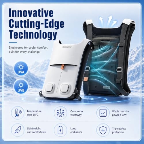 Chaleco refrigerante ZHENYUWANG con dos ventiladores y gel ligero transpirable 8