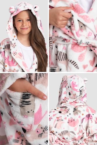 Mad Dog Fleece Kids Robe, Hooded Long Bathrobe, Plush Boys Girls Children & Toddlers Bath robes for Indoor Activities3