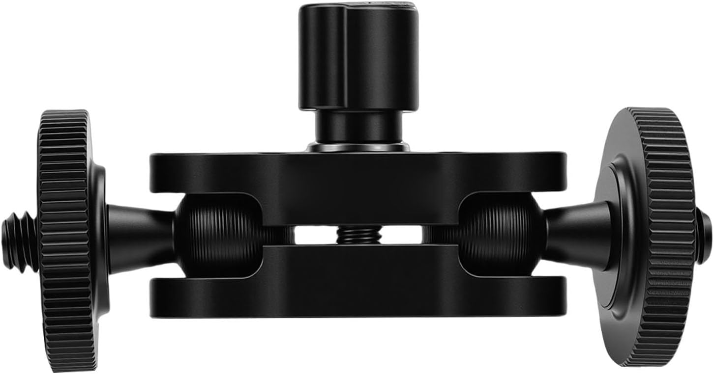 Mini Articulating Arm Aluminum Alloy Dual Ball Head Adapter for Camping Lantern Stand Bracket