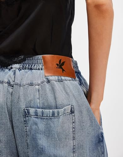 SCOFEEL Women's Wide Leg Denim Pants High Waisted Lightweight Jean Pants Summer Flowy Beach Trousers with Pocket4