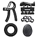 Karrong Handtrainer Fingertrainer Handgriff-Trainer 5er Set, einstellbar Unterarmtrainer, Finger Trainingsgerät, Trainingsring, Stressabbau-Griffkugel, Fingerdehner