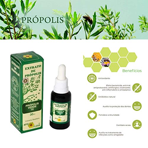 3x EXTRATO DE PRÓPOLIS VERDE 70-30ML