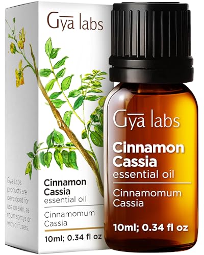 Image of 100% Pure Cinnamon Cassia Essential Oil - 0.34 Fl Oz - Cinnamon Cassia Oil for Hair, Skin, Diffuser, Aromatherapy & DIY Candle Making Scent