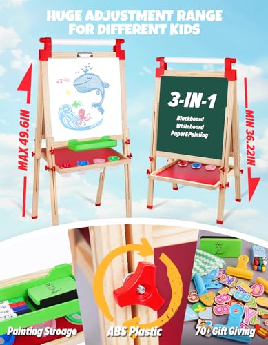 Joyooss JOY126 Easel For Kids Art Easel Kids Easels For Toddlers,Wooden Kid Easel thumb #3