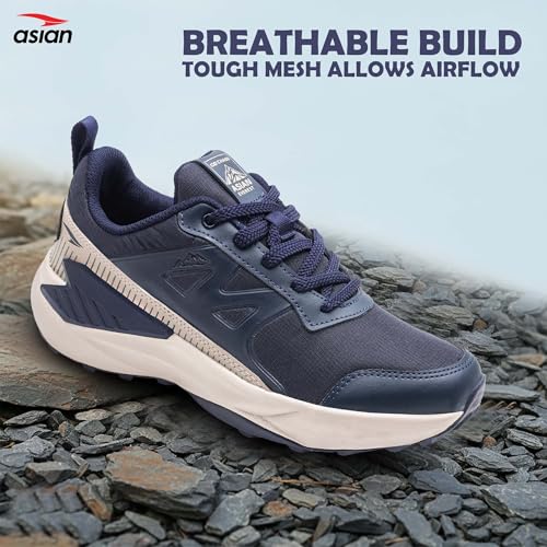 Image of ASIAN Everest-07 Men's Trekking & Hiking Shoes | Rugged All-Terrain Grip Sole, Strong Supportive Fit, Durable Outdoor Shoes, Anti-Slip Traction & Stability for Treks & Hiking