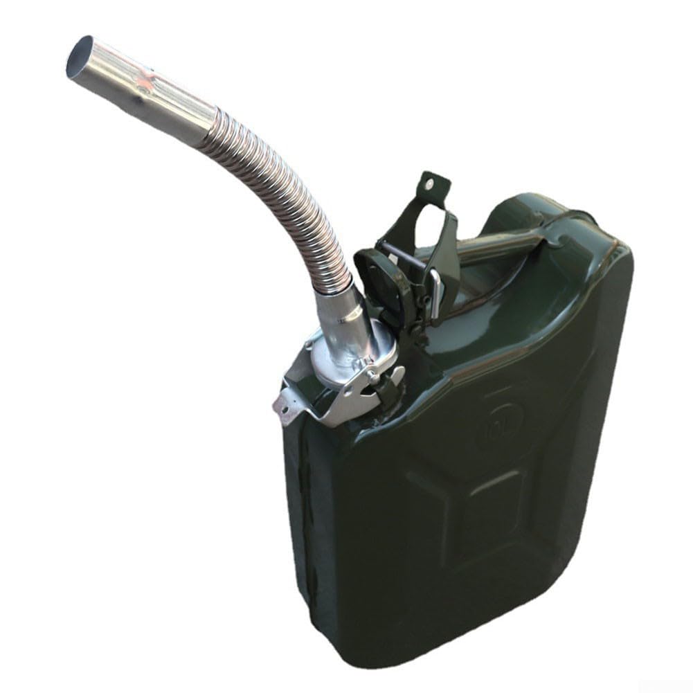 Beccuccio Versatore In Metallo Argentato Per Taniche 5-20L – Con Guarnizione E Tubo Flessibile 30cm - 2