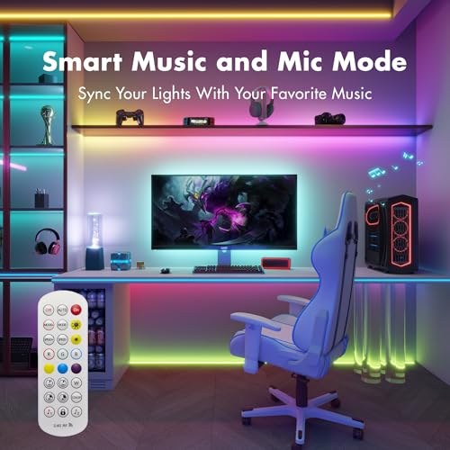 Image of LED Strip Lights, 50FT Smart IC RGB WiFi Voice Controlled LED Lights