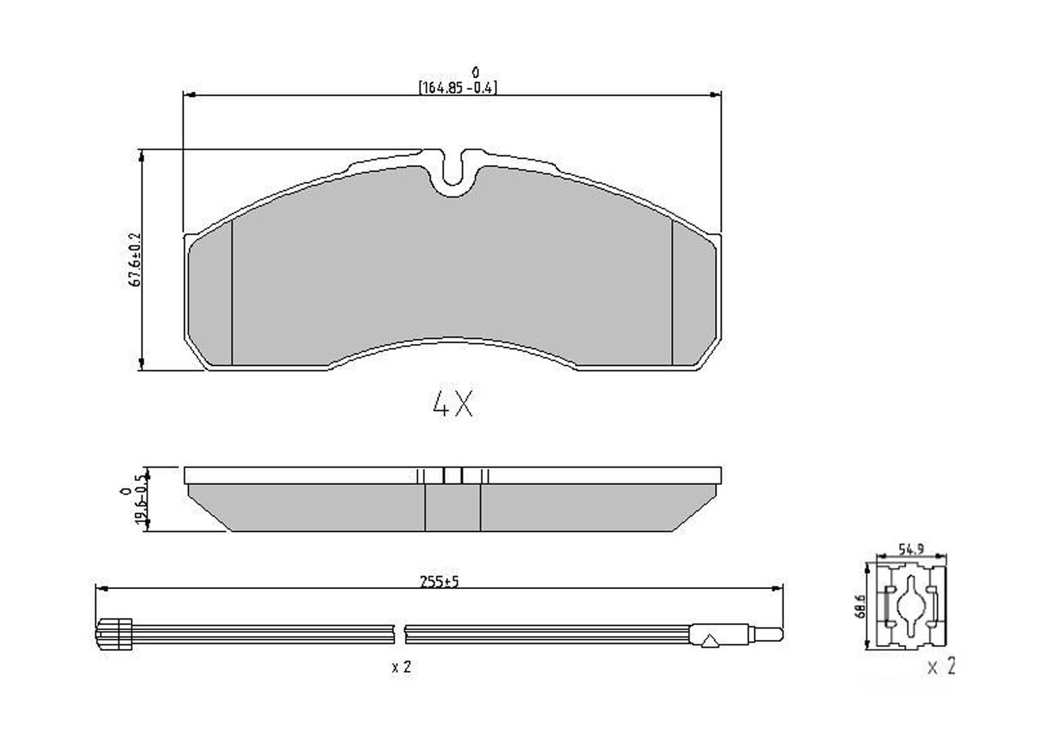FERODO Plaquettes de freins Avant contact de signal d'usure inclus avec accessoires FVR1977 Compatible avec RENAULT TRUCKS MASCOTT Camion plate-forme/Châssis, RENAULT Master Pro Van FH Mascott Van FH