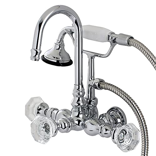 Review Kingston Brass AE8T1WCL Celebrity Clawfoot Tub Faucet, Polished Chrome