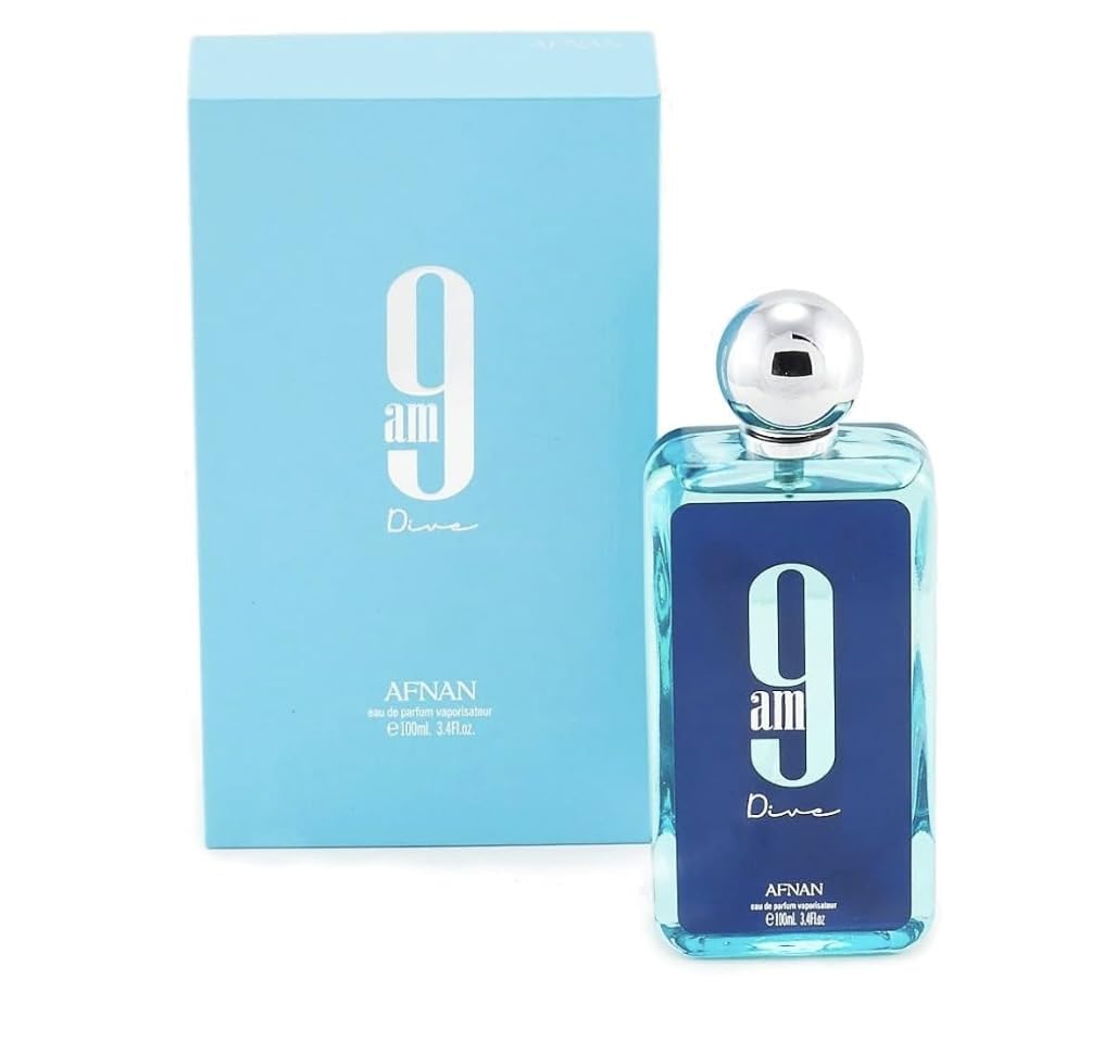 9 AM Blue Eau de Parfum, Luxury Fragrance for Men, 3.4 oz/100ml