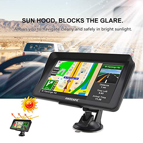 image for AWESAFE GPS Navigation 7 Inch with Reverse Camera Bluetooth Calling Re