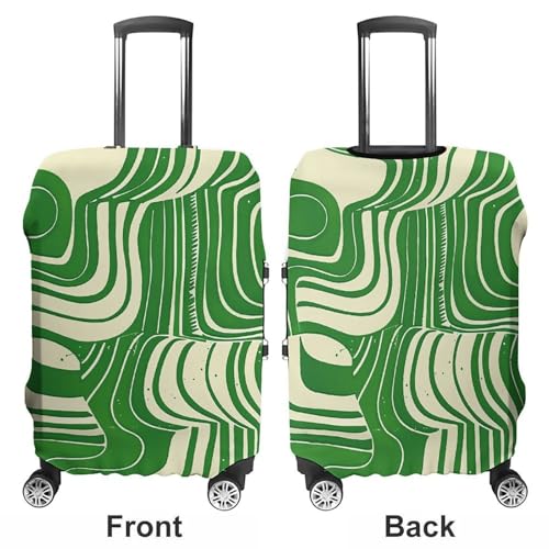 Travel Luggage Cover Elastic Suitcase Protector Anti-Scratch Washable White Line Pattern Luggage Sleeve Tsa Approved Carry on Covers Baggage Cover Fits 18-32 Inch Luggages3