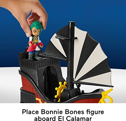 Fisher-Price Santiago Of The Seas Pirate Toys Bonnie Bones Figure & El Calamar Ship Vehicle Set For Preschool Kids Ages 3+ Years #TOP3