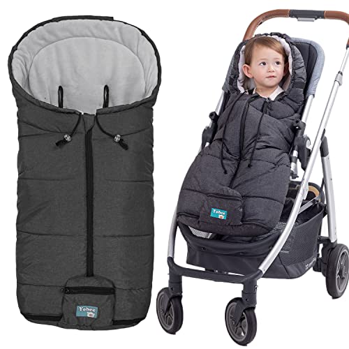 Yobee Winter Outdoor Tour Waterproof Stroller Bunting Bag, Warm and Comforatble Stroller Footmuff, Toddler Universal Stroller Sleeping Bag, Multi-Use,6 to 36 Months