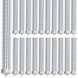 HMINLED T8 8 Feet LED Shop Light, 90W 11700LM LED Light Tube, Single Pin FA8 Base, 96'' Cool White 6000K, V Shaped Clear Lens, Replacement for 8 ft Fluorescent Fixtures (20 Pack)