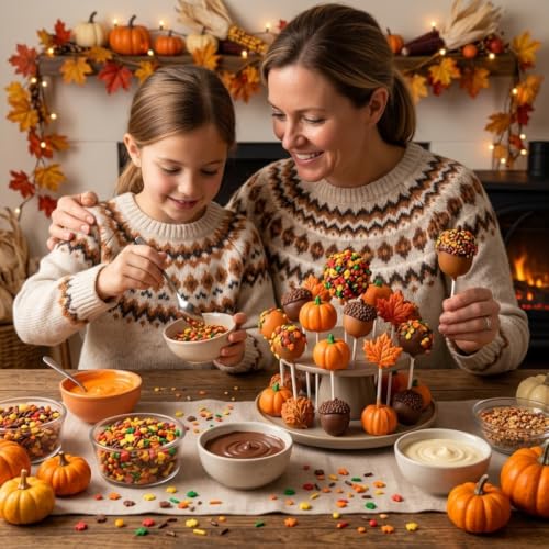 Image of Manvscakes Autumn Themed Sprinkle Blend with Colored Sugar Leaf Shapes