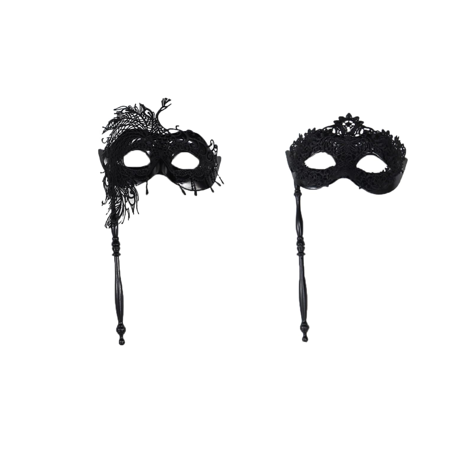 ZPSCXQ 2 Pieces Masquerade Mask with Stick, Masquerade Mask, Masquerade Mask for Women, Masks Costume, Masquerade Masks, Masquerade Masks for Couples, Mask for Halloween Carnival Cosplay Party