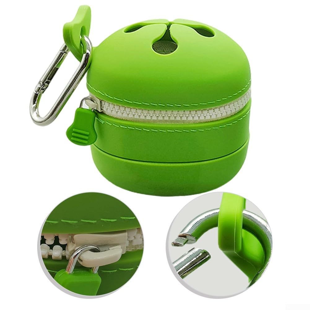 Yuanpgky Boîte de rangement pour accessoires de pêche à la mouche, organiseur pliable en silicone pour leurres, appâts, lignes et équipements, étanche, réutilisable, avec crochet de ceinture, vert