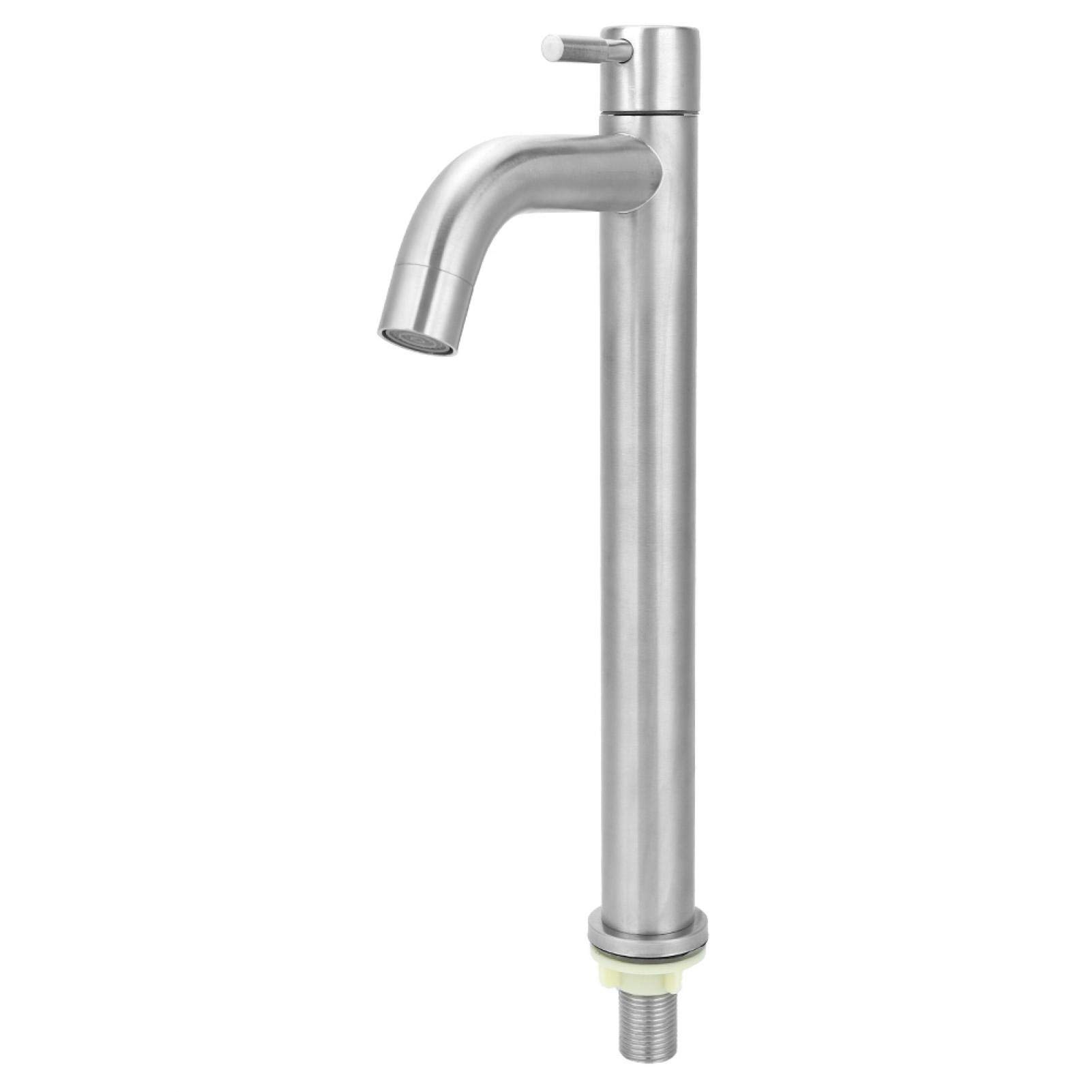 Robinet simple eau froide G1/2in en acier inoxydable 304 brossé