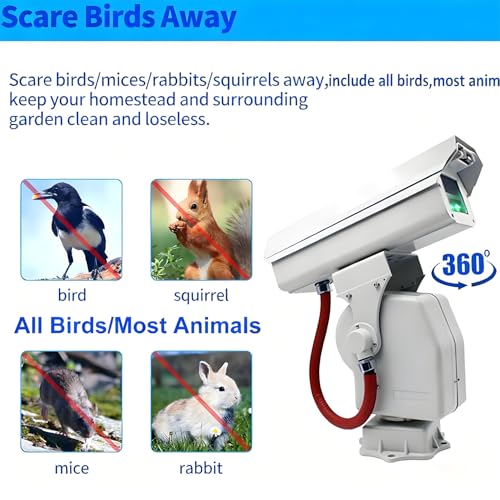 Lyayyds Bird Repellent La-S-Er Devices 360° Cruise Automatic Bird Scarer Laser Bird Repellent Device For Substations, Airports, Orchards, App Remote Control Starrysky - 5