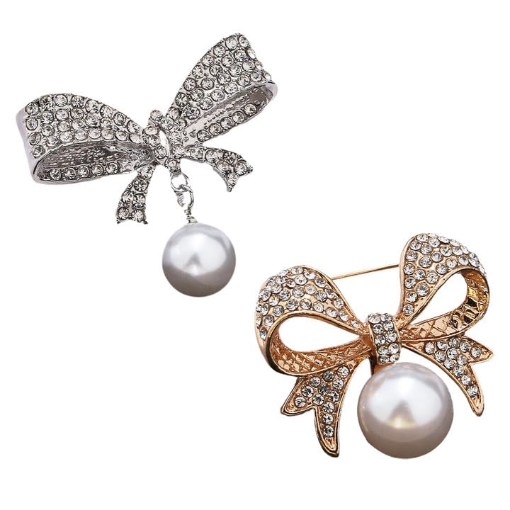 Saturey Spilla Spilla del Fiocco di Neve Gold Flower Jewelry Pin Perle for Le Donne Accessori for temi Invernali Cappotto di Nozze Cappello da Sposa Cappello Regali