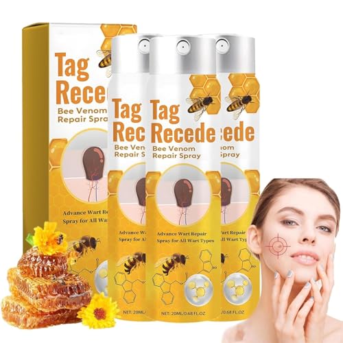 Generisch Tag Recede Bienengift Spray, Bee Venom Spray, Bee Venom Bienengift, Tagrecede Bienenspray, Bienengift-Spray für Alle Hauttypen, Bee-Smooth-Spray, Tag Recede Bee-Spray für Gesicht, (3 Pc)
