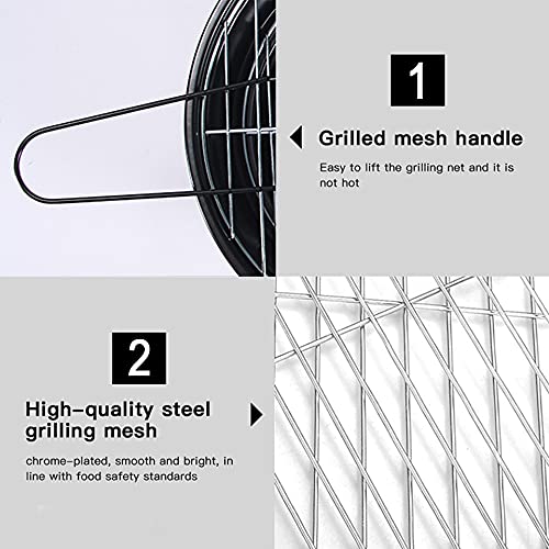 Portable BBQ Grill Rond Barbecue Rack en Acier Inoxydable Mini BBQ Charcoal Grill Camping Barbecue Outils