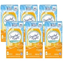 Crystal Light On The Go Splash, Citrus with Caffeine, 0.9-Ounce Pack of 6