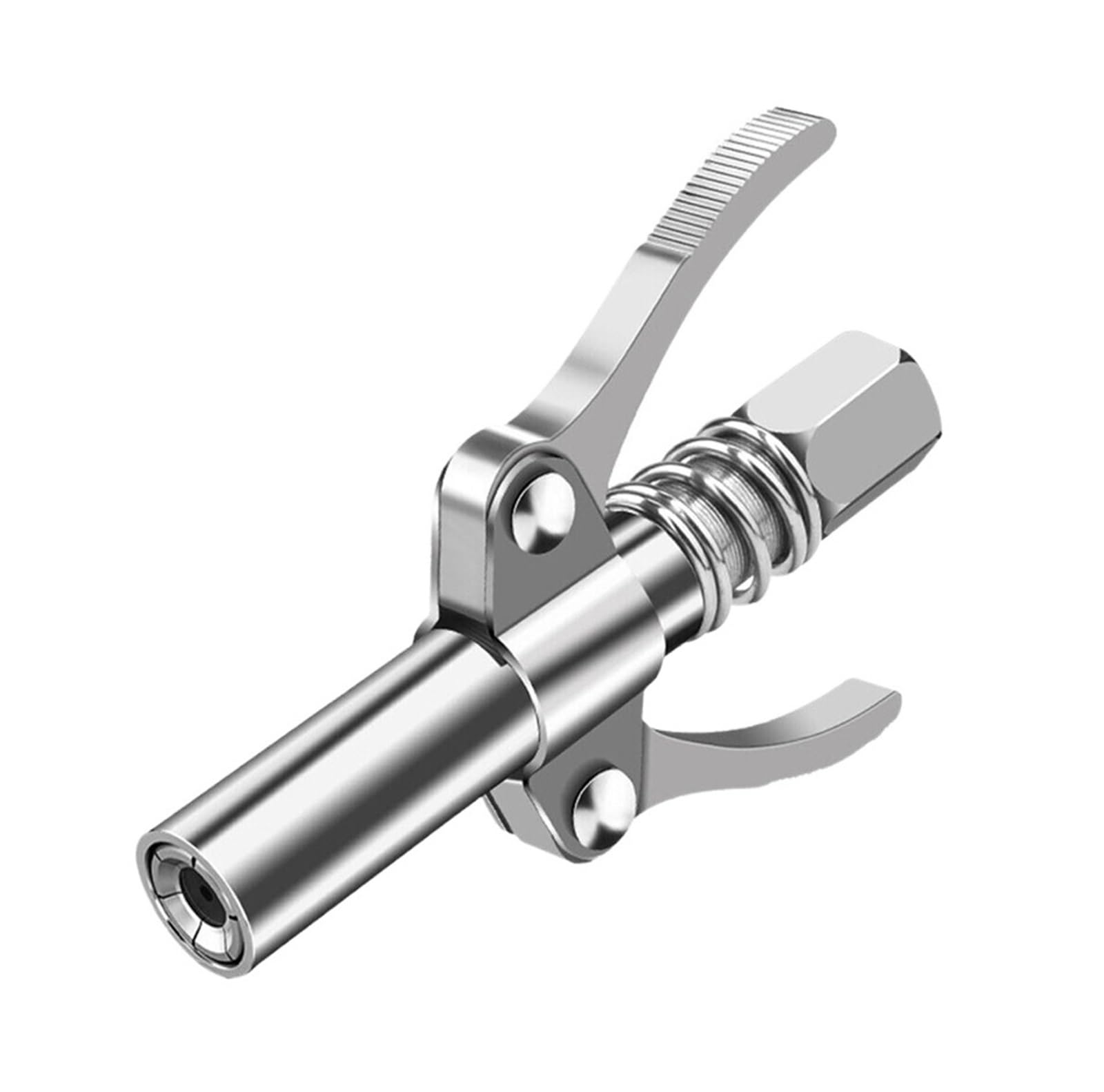 LYMFE Grease Gun,Heavy-Duty Handle Grease Gun 1/8" NPT Grease Gun Couplers Leak-Proof 10000 PSI Quick Release Grease (Color : Sliver, Size : 1pcs)