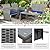 Shintenchi 4-Piece Outdoor Gray Wicker Patio Conversation Furniture Set, Rattan Patio Furniture Set with Weather Resistant Cushions and Tempered Glass Tabletop,Deep Blue