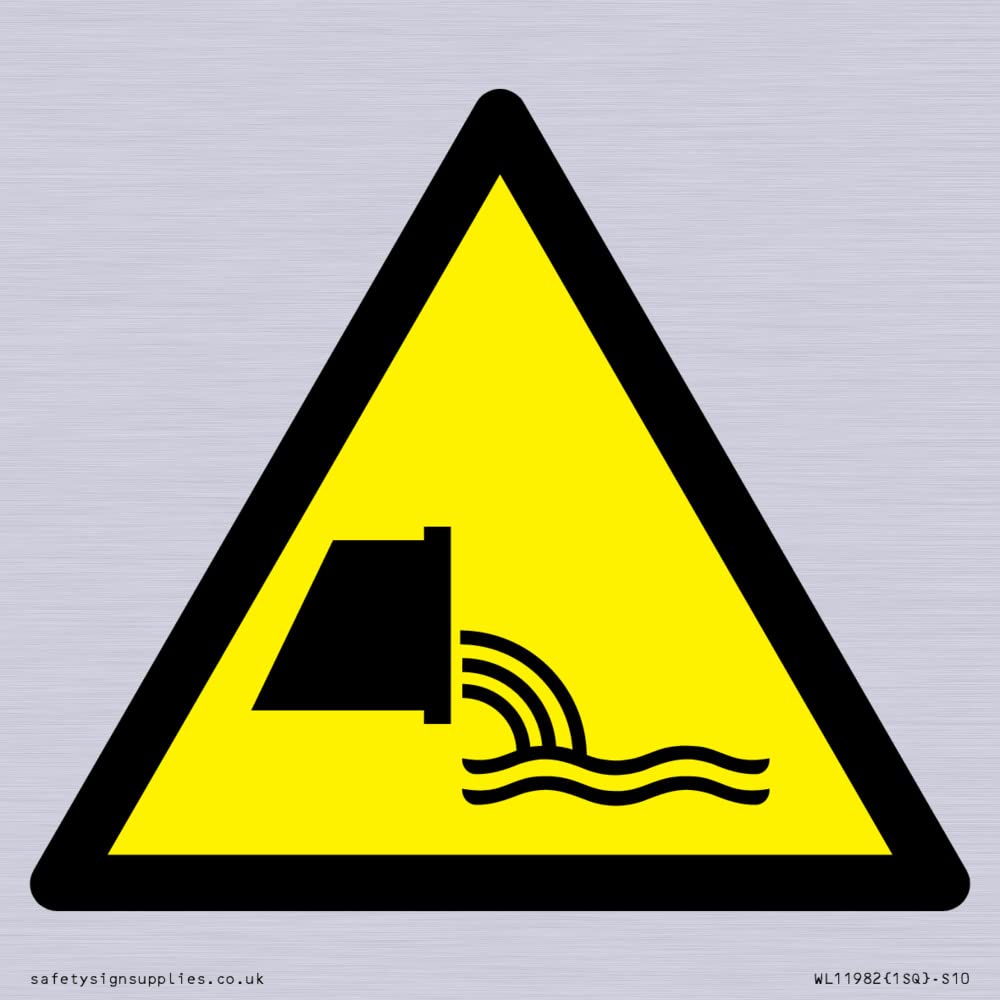 W055 Warning: Sewage effluent outfall Sign - 100x100mm - S10