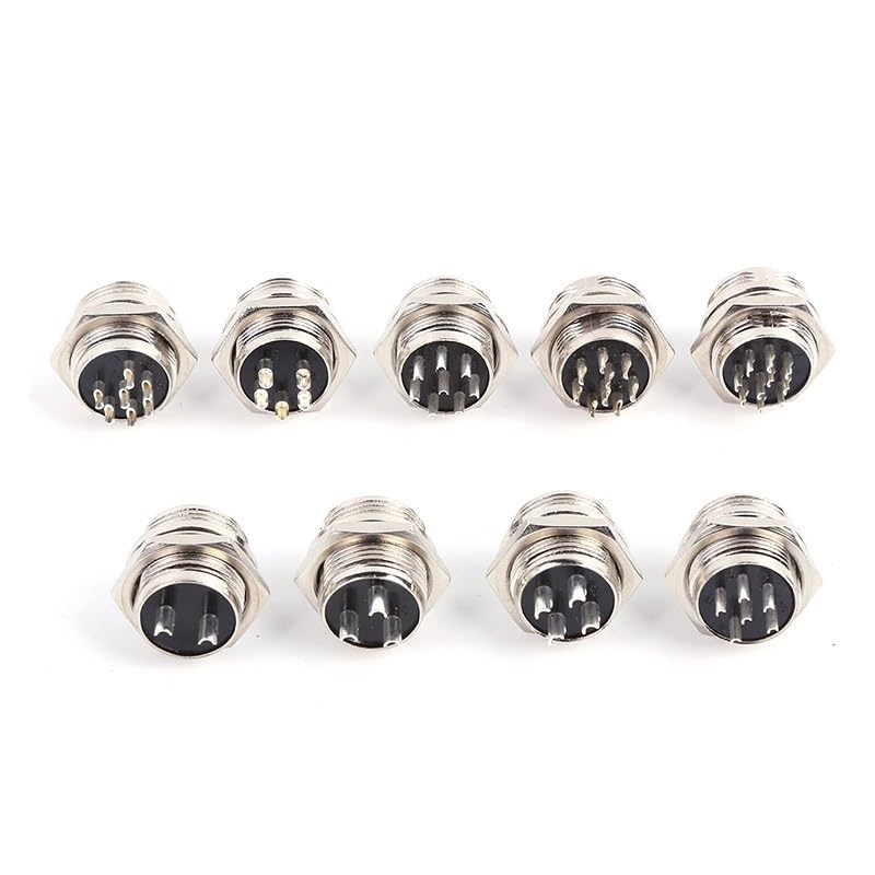 Conector de aviación GX16 codo 6 pines macho y hembra miniatura 6