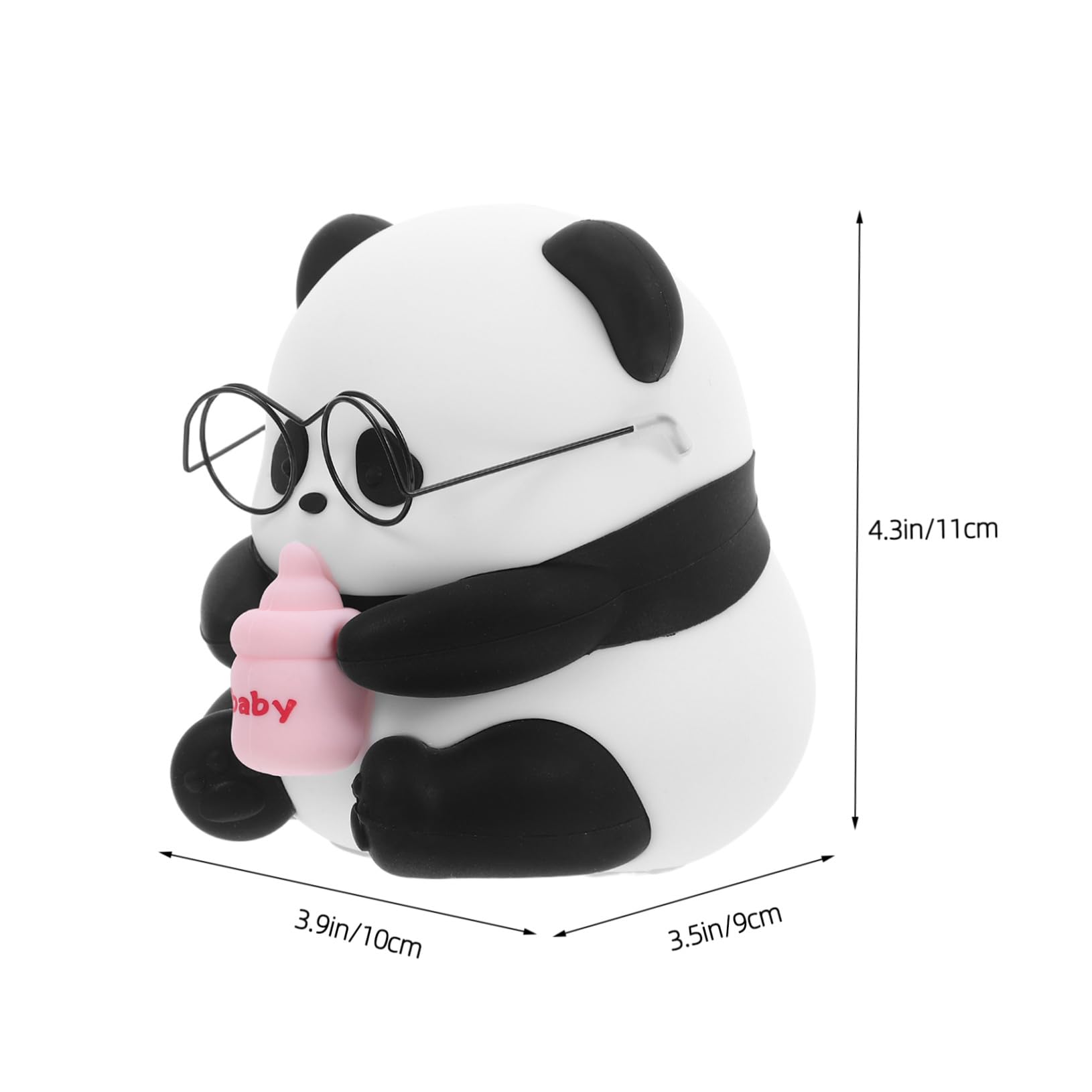 Homoyoyo Lámpara Nocturna Panda de Silicona Suave Luz LED Regulable Recargable y Táctil Luz de Mesa para Dormitorio Infantil y Acogedor
