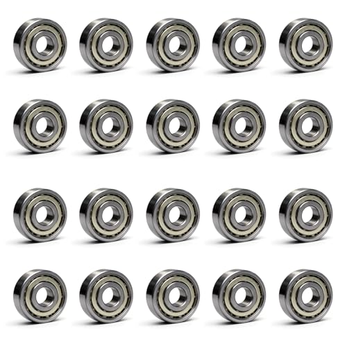 Image of 20 PCS 625-ZZ Double Shielded Ball Bearings 5x16x5 mm, Precision P6 /ABEC 3, High Speed Chrome Steel, Pre-Lubricated for Smooth RPM Performance