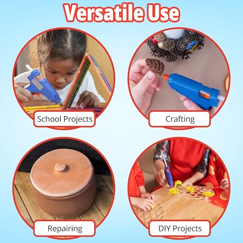 GSD Brand Mini Hot Glue Sticks for Glue Gun - 4" x 0.27 - Mini Clear Sticks Bulk - Ideal for Craft Projects - Bonds to Wood, Glass, Metal, Paper and More- 200 Pack - Image 5