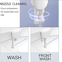 Vista 2 de Bidet Attachment for Toilet Hot and Cold Water, Ultra-Slim Bidet Attachment, Non-Electric Adjustable Pressure Self Cleaning Sprayer Nozzle Control