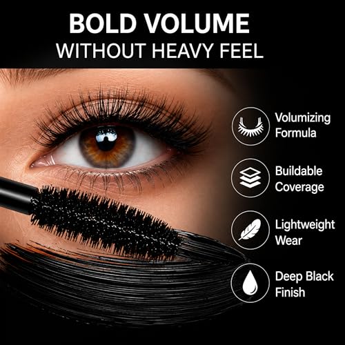 Image of ANJO Tubing Mascara Black - Waterproof Mascara Volume and Length, Smudge Proof Lash Extension Effect, Volumizing, Lengthening & Curling Eye Makeup for Women