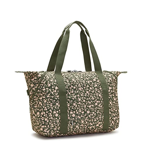 Kipling Women's Art Medium Tote Bag, Lightweight Large Weekender, Travel Handbag, Fresh Floral #TOP1