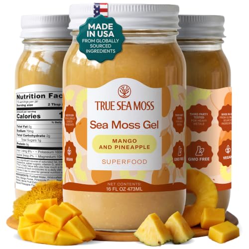 TrueSeaMoss Sea Moss Gel – Mango/Pineapple, Pack...
