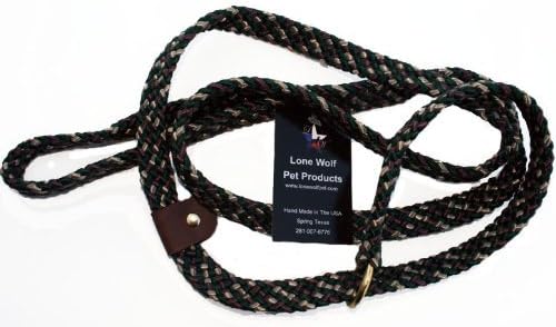 Lone Wolf Slip Lead for Dogs, 5/8 by 6-Feet, Camouflage