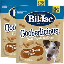 Bil-Jac Gooberlicious Soft Treats for Dogs, Peanut Butter Flavor, Made with Real Chicken Liver, 10oz 2-Pack