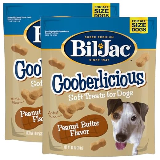Bil-Jac Gooberlicious Soft Treats for Dogs, Peanut Butter Flavor, Made with Real Chicken Liver, 10oz (2-Pack)