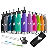 rucksack trinkflasche Hochwertiges Wiederberwendbares Materlal，Hergestellt aus BPA-frei, Phthalat-frei, Toxin-frei, rostfrei Edelstahl. Eine umweltfreundliche Sportwasserflasche.Arbeiten Sie reinen Farbenentwurf, Blicke kühl, Sie lieben es sich und möchten es Geschenk zur Familie und zu Ihren Freunden.