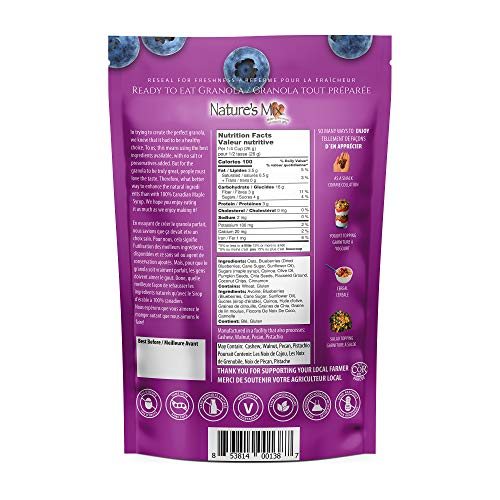 Fabriqué au Canada - Nature's Mix Granola super-alimentaire avec Quinoa - Sans écrou - Fabriqués localement au Canada - Vegan, Granola super-alimentaire avec Quinoa, 312 Grams, violet clair