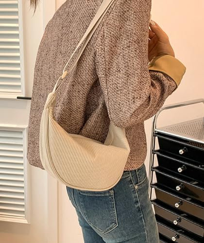 Image of Crossbody Bag Hobo Sling Crescent Bags Women Men Trendy Small Shoulder Bag Purse Dumpling Casual Handbag Adjustable Strap