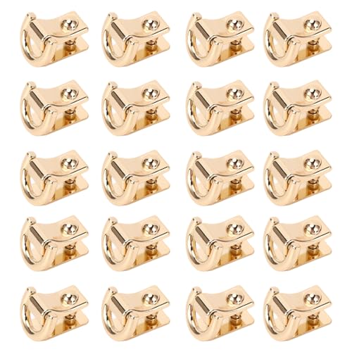 petjoyful 20 Pcs D Ring Rivet 15x8.5mm Zinc Alloy Iron D Ring Stud Screw for Handbag Backpack Pet Collar Leather Jacket (��)