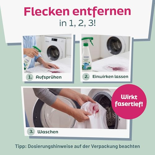 HEITMANN pure Fleckenspray 250 ml | Vegane Reinigungsmittel Alternative zur Gallseife | Fleckenentferner Kleidung ohne Duft- & Farbstoffe | Perfekt gegen Fett, Öl, Blut & Make-up