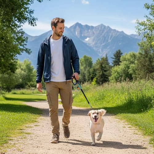 Image of OllyDog Scoop Pick Up | Dog Poop Bag Holder | Lightweight & Water-Resistant Dispenser | Leash Attachment for Hands-Free Carry | Fits Standard Waste Bag Rolls (Surf)