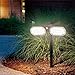 Solar Motion Sensor Wall Light, 2 Heads IP65 Waterproof High Brightness LED Lawn Spot Lights, Solar Landscape Spotlights LED Solar Powered Garden lights for Outside Yard Wall Pathway Walkway